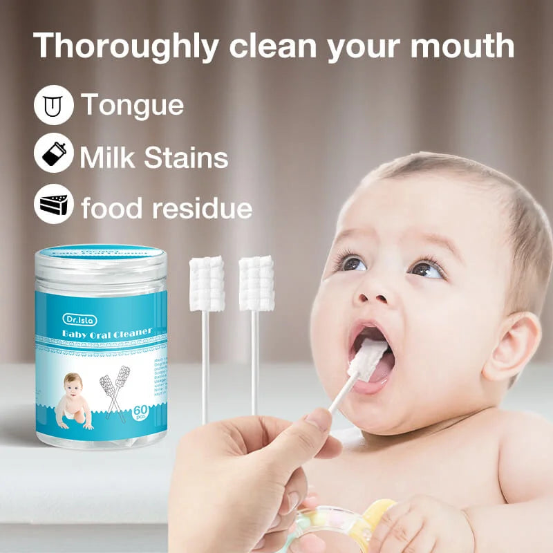 MAMIJOY 60pcs Baby Oral Cleaning Sticks