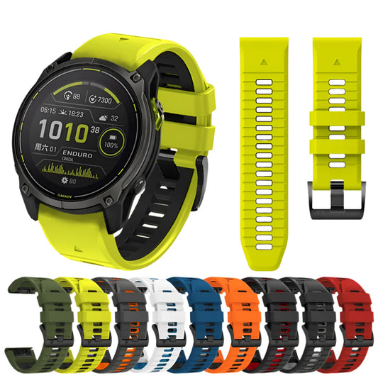QuickFit Silicone Strap for the Garmin Flagship Models (2 sizes & 46 colours available) Habicare