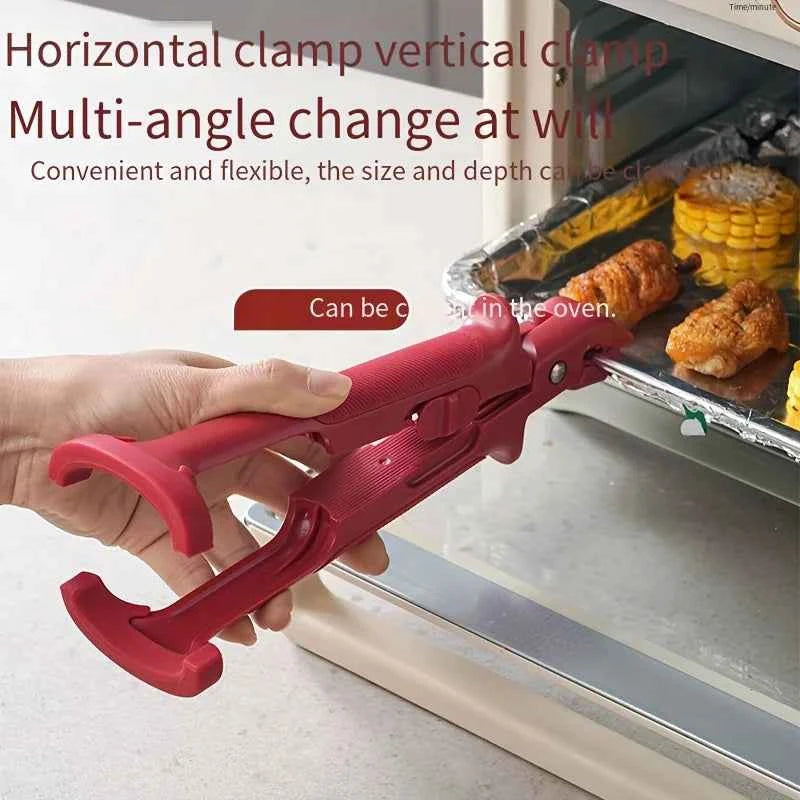 2-in-1 Heat-Resistant Bowl & Plate Lifter Tongs, Non-Slip Kitchen Gripper for Serving Hot Dishes, Anti-Scald