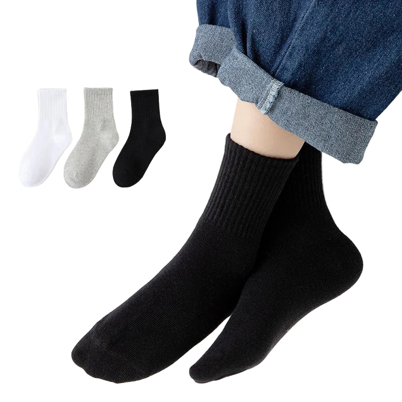 Cotton Sport Socks – 5 Pairs (Ages 3–13) (5 colours available) Habicare