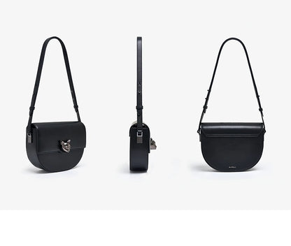 BAFELLI Genuine Leather Saddle Crossbody Bag