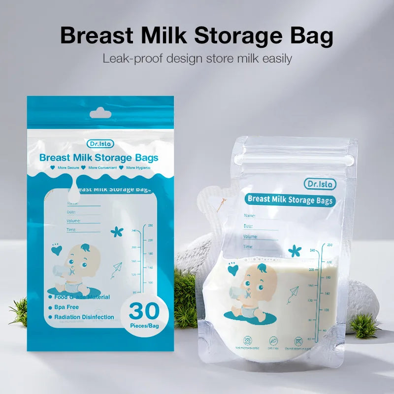 Dr.Isla 250ml/30Pcs Breast Milk Storage Bags