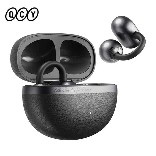 QCY Crossky C50 Clip On Earbuds Open Ear Wireless Bluetooth 6.0 Headphones 4 Mic 35H Playtime Ear Cuff Earphones for Fitness