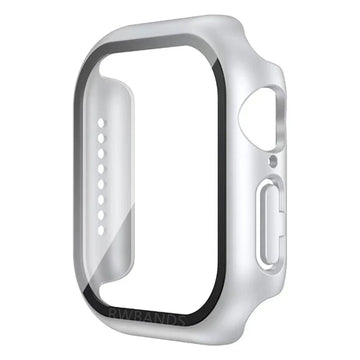Habicare TWS protective case for Apple Watch Series 7, 8, and 9 (45mm), showing the sleek black cover on the watch.