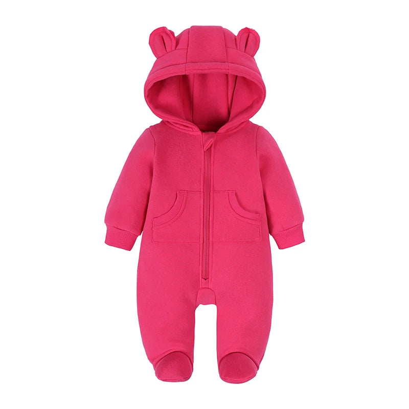 Kids Tales Little Bear Cotton-Blend Zip Baby Romper