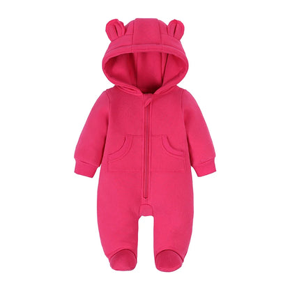 Kids Tales Little Bear Cotton-Blend Zip Baby Romper