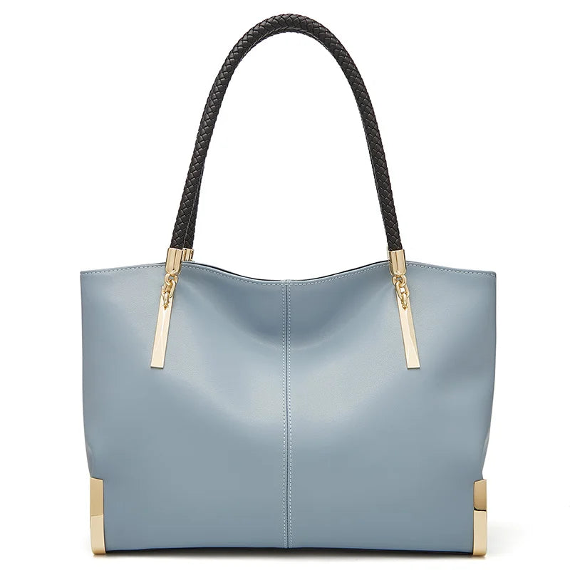 FOXER Genuine Leather Lady's Handbag Elegant Luxury Design Women Shoulder Bag Large Capacity Tote Bag Best Gift for Mom,Wife