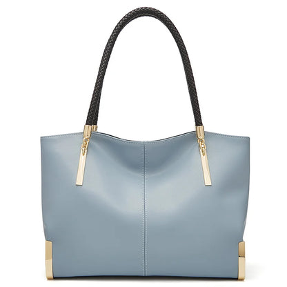 FOXER Genuine Leather Lady's Handbag Elegant Luxury Design Women Shoulder Bag Large Capacity Tote Bag Best Gift for Mom,Wife