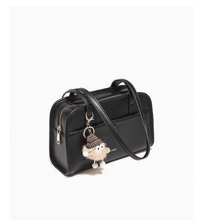 FOXER Female Shoulder Bag PU Leather Cross Body Bag 2026 New Fashion Messenger Bag Large Capacity Commute Daliy