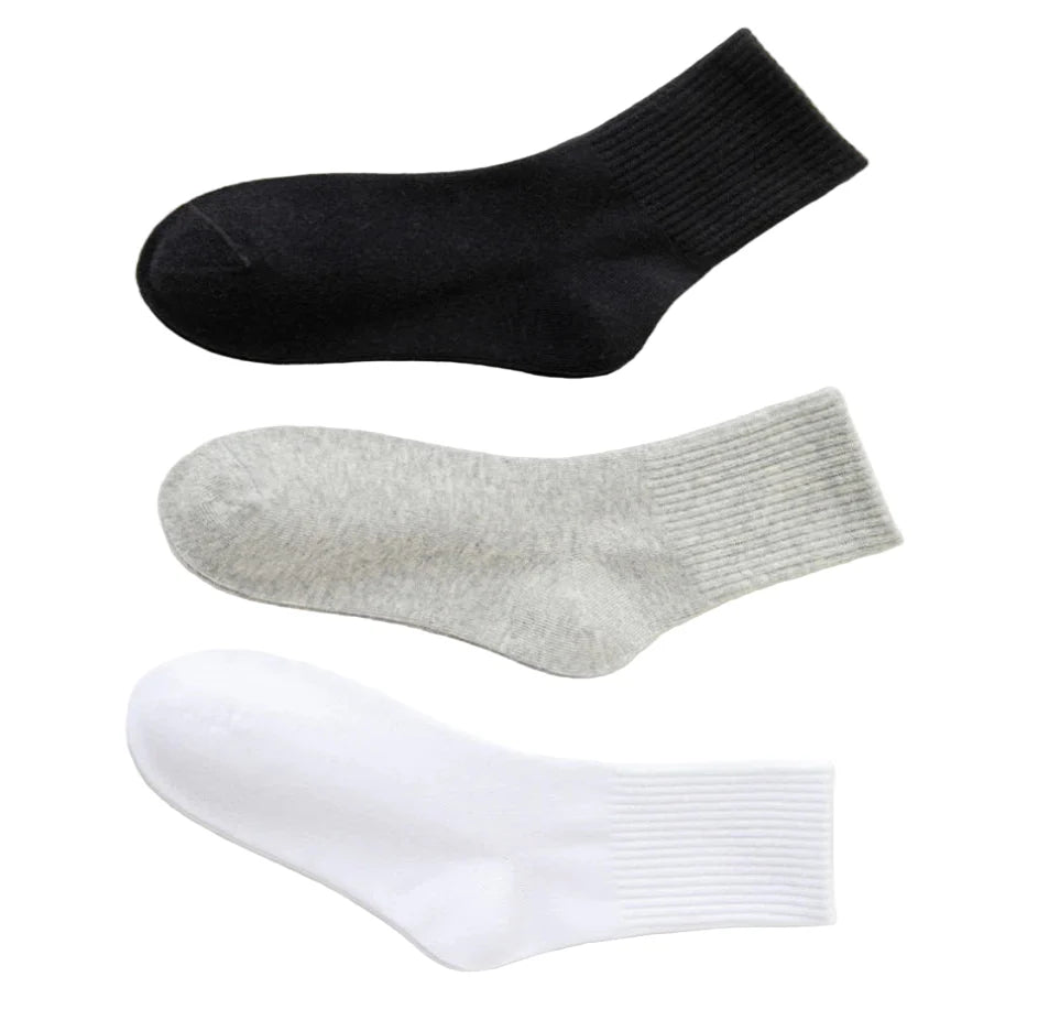 Cotton Sport Socks – 5 Pairs (Ages 3–13) (5 colours available) Habicare