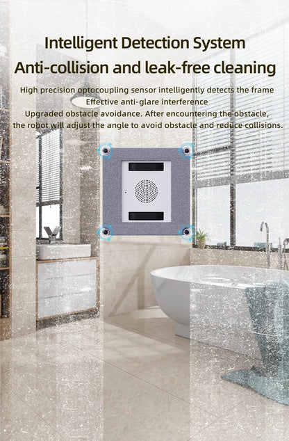 Liectroux YW509 Robot Window Cleaner with 4-Way Water Spray