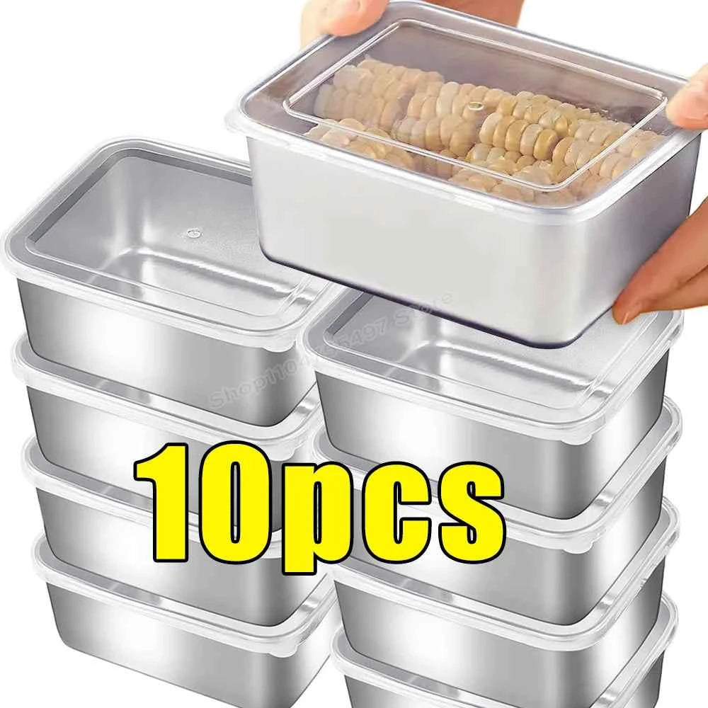 Stainless Steel Food Storage Container with Lid - Airtight Fresh-Keep Box for Fridge | Small Thickened Kitchen Organizer