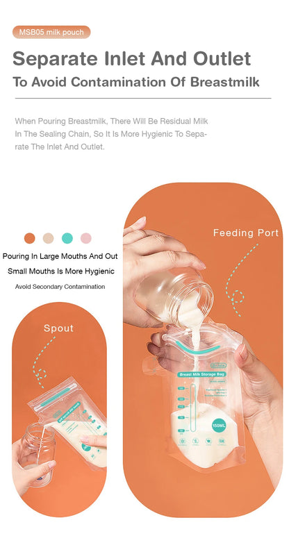 MAMIJOY Breast Milk Storage Bags – 30 Pack