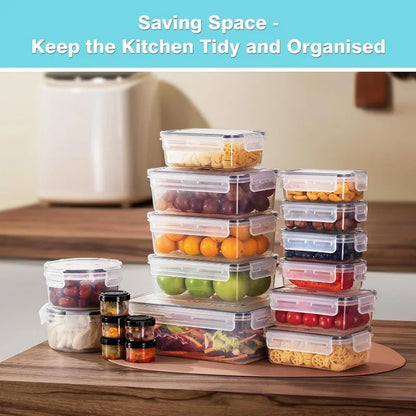 4-Piece Clear Food Storage Containers with Snap Lids - ShopHub