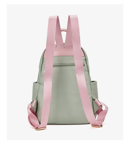 FOXER Women Fabric Backpack Lightweight Travel Shoulder Bag Ladies Multi‑pocket School Bag Casual Daily Female Rucksack