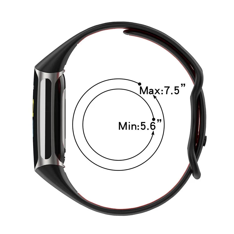 Rubber Sport Strap for the Fitbit Charge 5/6 Series (available in 21 colours) Habicare