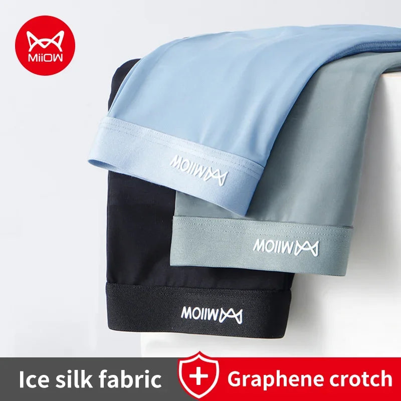 MiiOW 3Pcs Men's Breathable Boxershorts - ShopHub