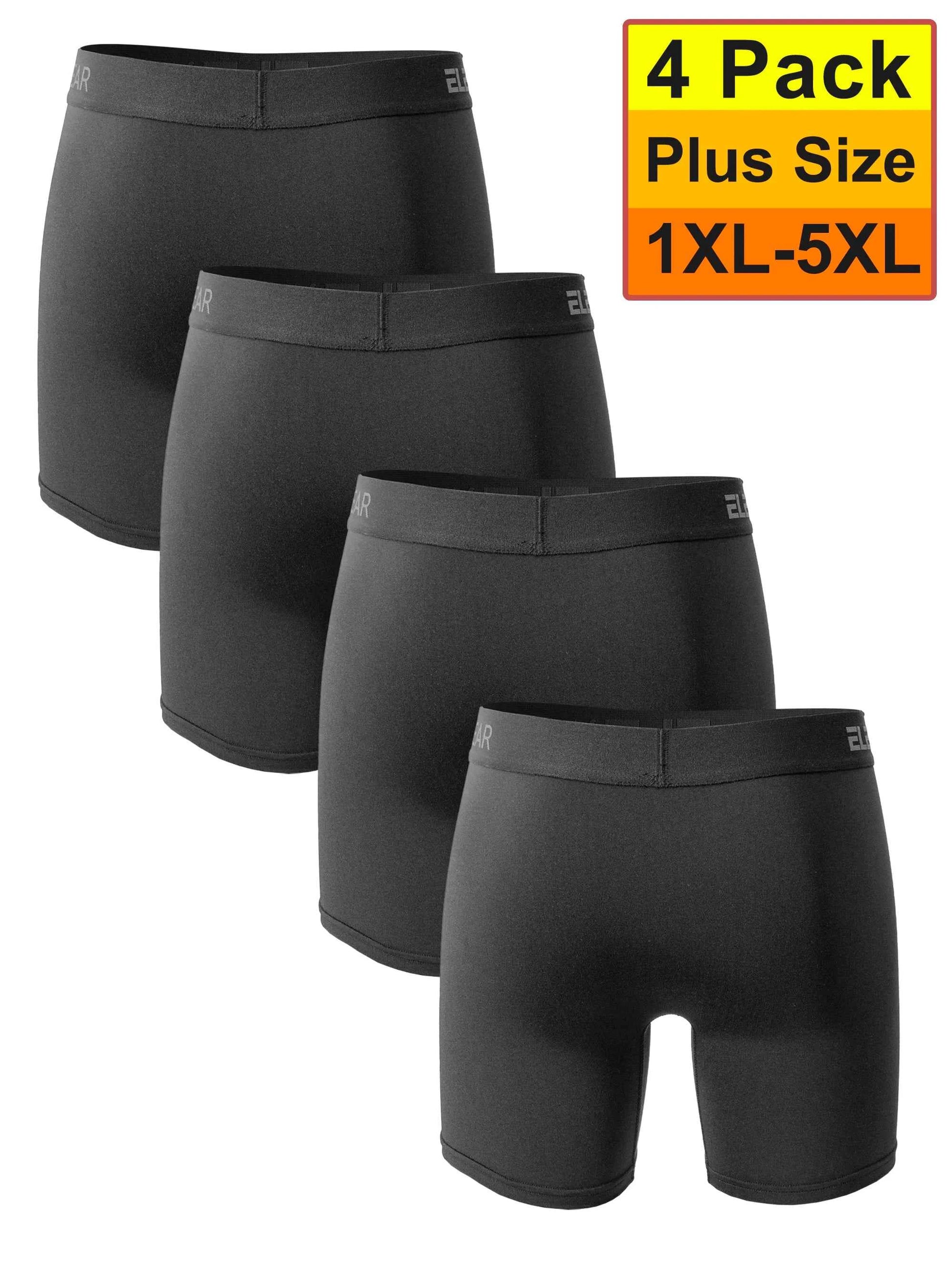 4 Pack Men's Breathable Boxers - Opening Boxershorts, Plus Size 1XL-5XL