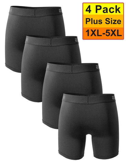 4 Pack Men's Breathable Boxers - Opening Boxershorts, Plus Size 1XL-5XL