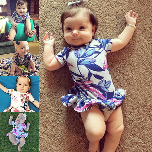 Kids Tales Blossom Belle Cotton-Blend Baby Girl Romper