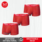 MiiOW Ice Silk Men Underwear - 3Pcs Sexy Mesh Breathable Boxer Shorts - ShopHub