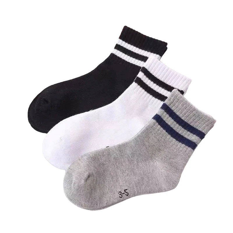 Cotton Sport Socks – 5 Pairs (Ages 3–13) (5 colours available) Habicare