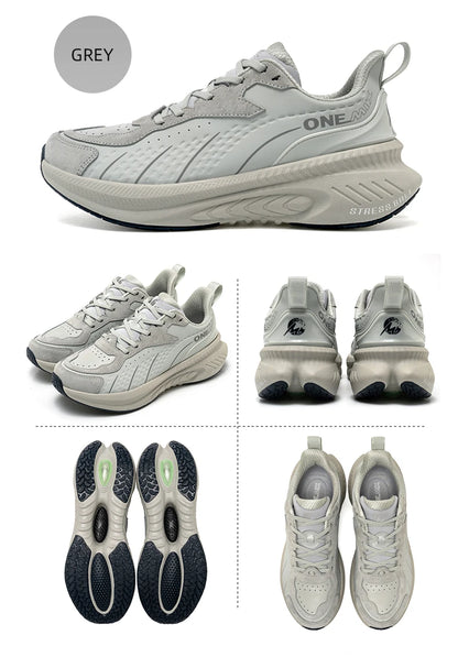 ONEMIX Black Leather Training Running Shoes