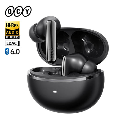 QCY HT18 Wireless Earbuds Bluetooth 6.0 with Hi-Res LDAC, Adaptive ANC, Dual-Driver Design, and In-Ear Detection - ShopHub