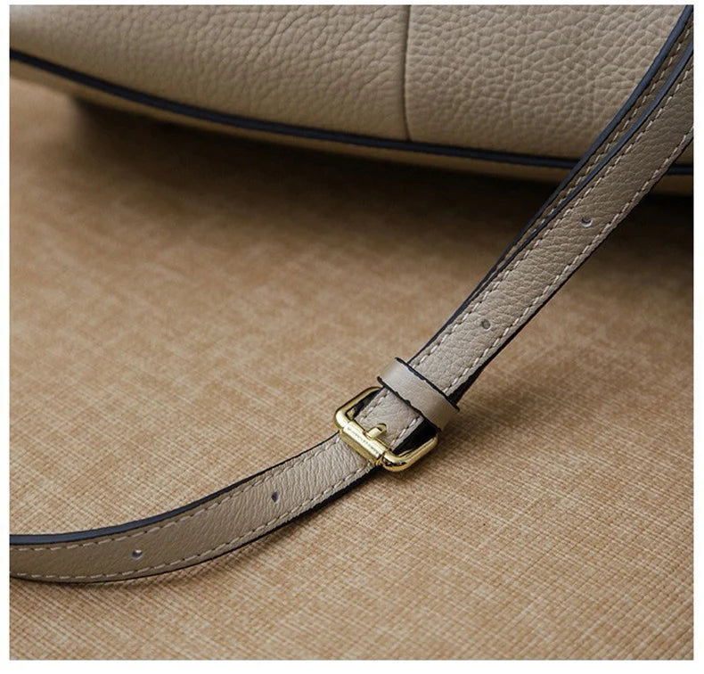 2026 Spring Summer Fashion Lady's Bag Cow Leather Retro Female Shoulder Bag Large Capacity Flap Purse Luxury Office Lady Handbag