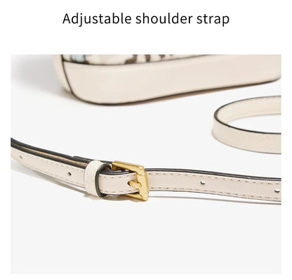 FOXER PU Leather Stylish Women's Dating Handbag Premium Commuter Messenger Shoulder Bag Lady Office Prints Bucket Crossbody Bags