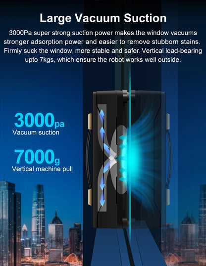 ABIR WD8 Robot Window Cleaner from ShopHub NZ shown on a window surface, designed for automatic glass cleaning.