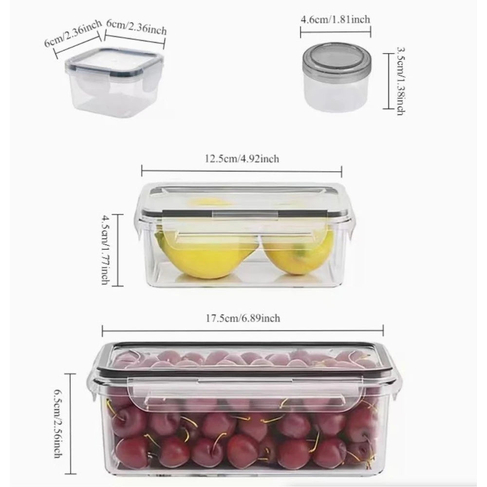 4-Piece Clear Food Storage Containers with Snap Lids - ShopHub