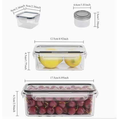 4-Piece Clear Food Storage Containers with Snap Lids - ShopHub