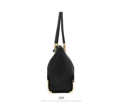 FOXER Genuine Leather Lady's Handbag Elegant Luxury Design Women Shoulder Bag Large Capacity Tote Bag Best Gift for Mom,Wife