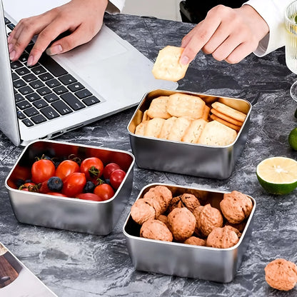 6-Piece Stainless Steel Food Containers Set - ShopHub