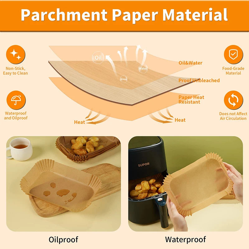 Baking Paper for Ninja Air Fryer, 125 & 200 Pcs