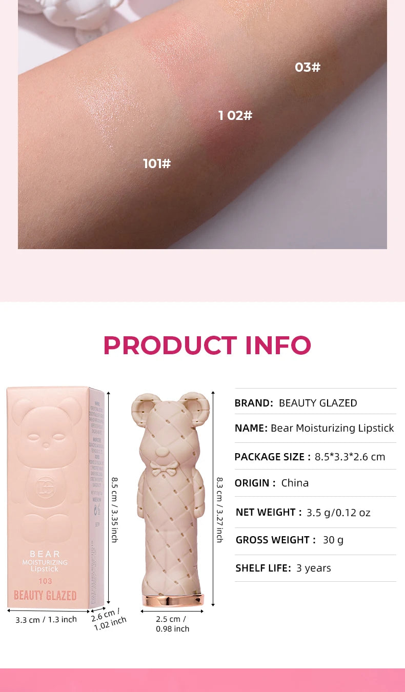 Beauty Glazed Bear Moisturising Lipstick