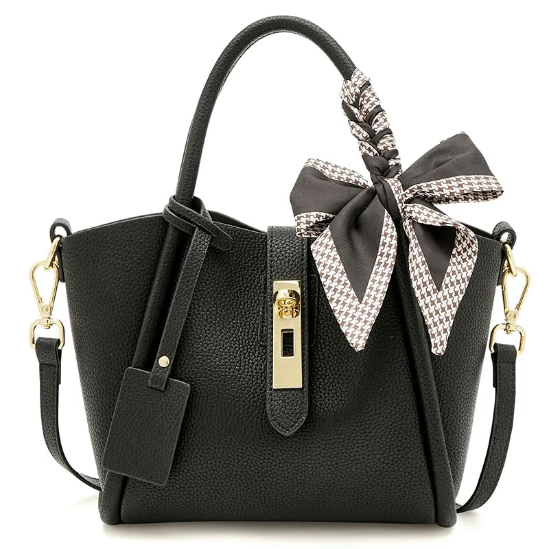 FOXER Women's Handbag Split Leather Shoulder Bag 2026 Fashion Lady Crossbody Bag Light Luxury Commuter Bucket Bag as Gift