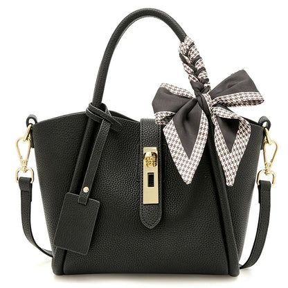 FOXER Women's Handbag Split Leather Shoulder Bag 2026 Fashion Lady Crossbody Bag Light Luxury Commuter Bucket Bag as Gift