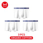MiiOW Men's Cotton Underwear - 3Pcs Antibacterial Boxers - ShopHub