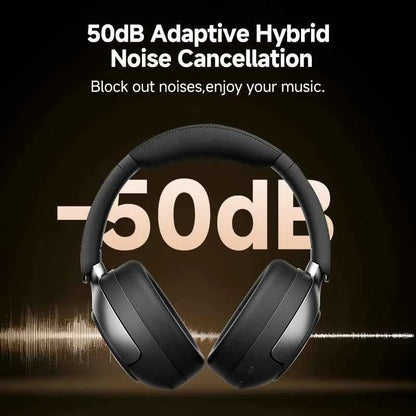 QCY H3 PRO Wireless Headphones with Adaptive ANC, 50dB Noise Cancellation, Hi-Res LDAC Audio, and Bluetooth 5.4 Dual Connection