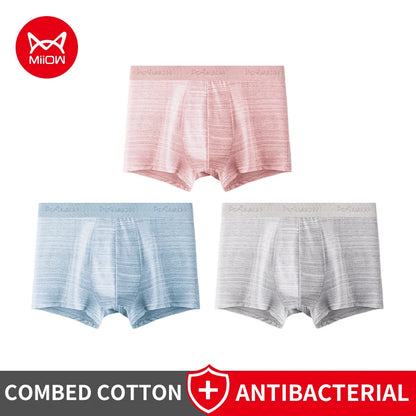 MiiOW Men's Cotton Boxershorts - 3Pcs Set - ShopHub