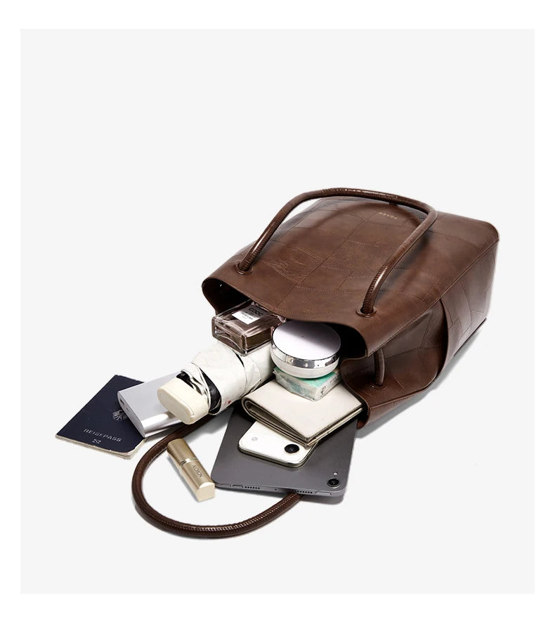 FOXER 2026 Spring New Tote Bag for Women Soft PVC Leather Daily Commute Shoulder Bag Vintage Casual Female Work Handbag