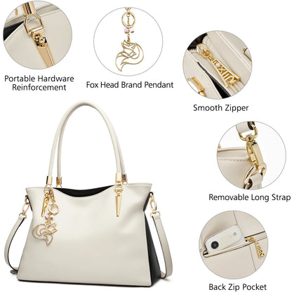 FOXER New Elegant Shoulder Bag for Women Luxury Designer Handbags Cowhide Leather Female Messenger Crossbody Bag Purse