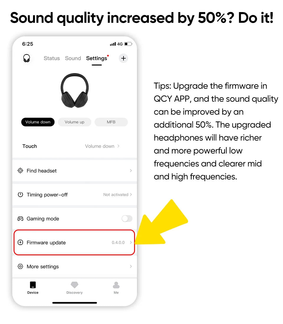 QCY H3 Wireless Headphones with Hybrid Active Noise Cancellation and 60Hrs Playtime, Hi-Res Audio, Bluetooth 5.4 Over Ear Design - ShopHub