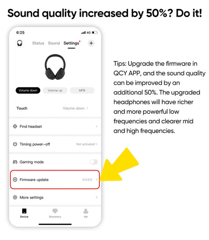QCY H3 Wireless Headphones with Hybrid Active Noise Cancellation and 60Hrs Playtime, Hi-Res Audio, Bluetooth 5.4 Over Ear Design - ShopHub