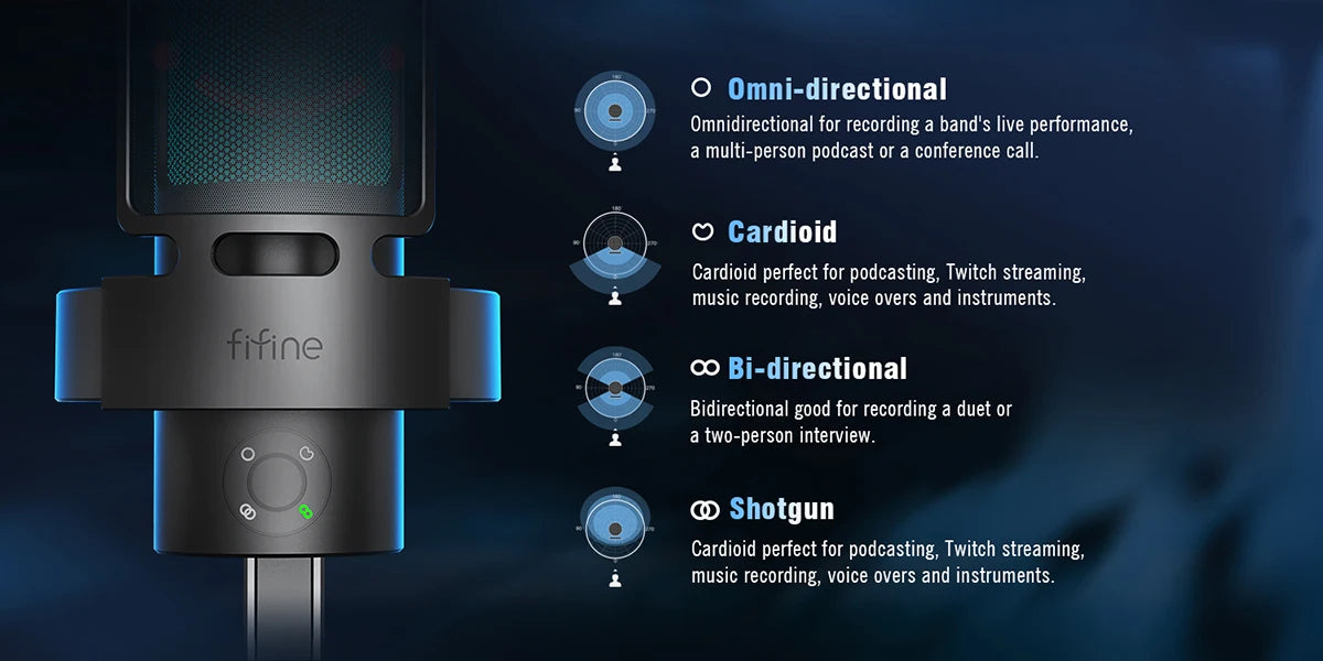 FIFINE Ampligame A8 PLUS USB Microphone - Elevate Your Streaming and Gaming Experience