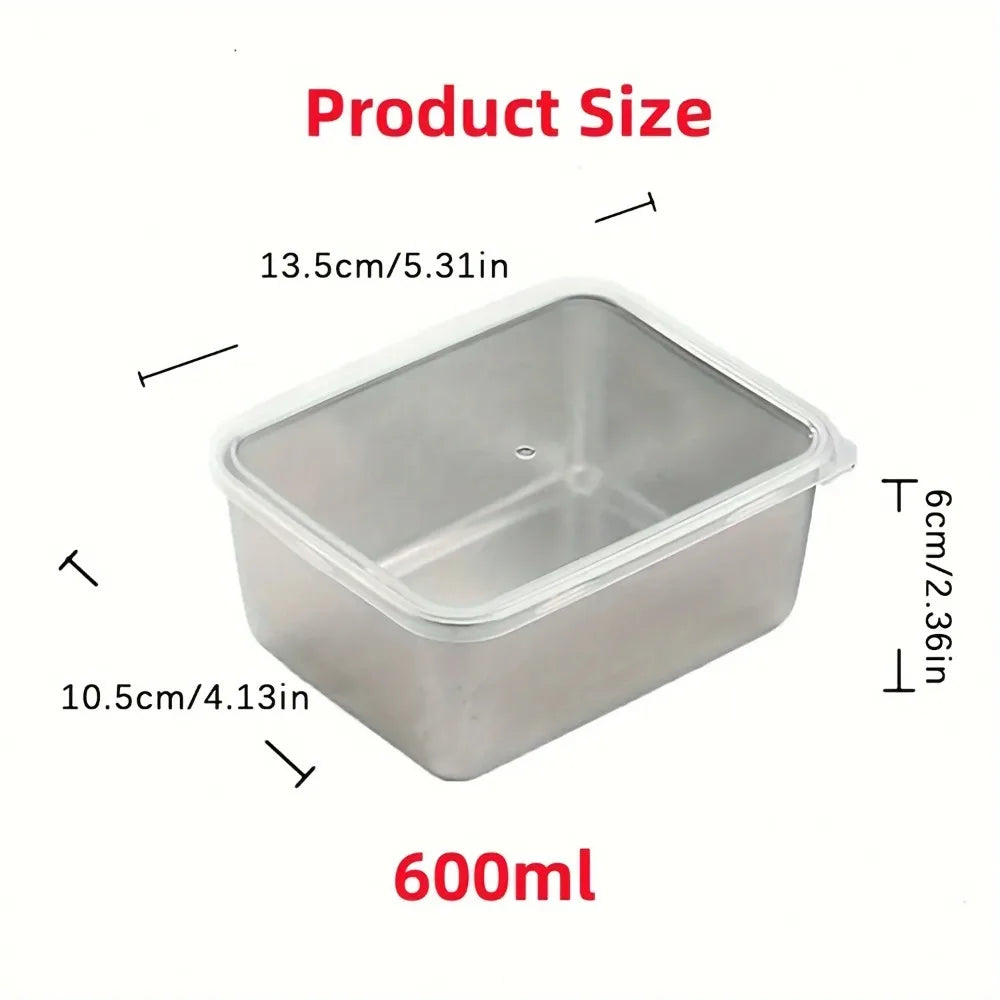 6Pcs Stainless Steel Food Containers - ShopHub