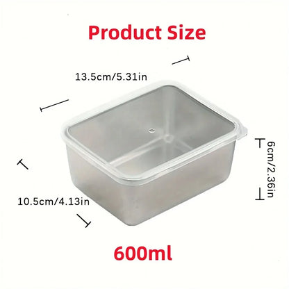 6Pcs Stainless Steel Food Containers - ShopHub