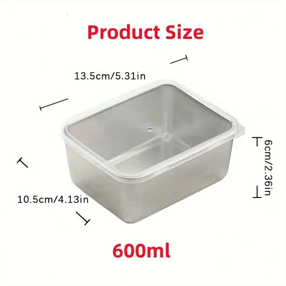 6Pcs Stainless Steel Food Containers, Kitchen Tools & Accessories, Kitchen Items Leakproof Stackable for Camping Picnic